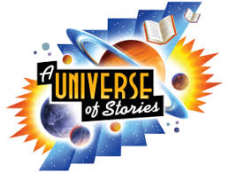 logo for summer reading program a universe of stories