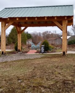 pavilion and butterfly bench photo